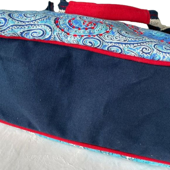 MESSINA Handbag Blue/Red/White OS - Picture 10 of 10